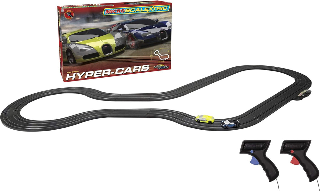 Micro Hyper-Cars Race Slot Car Set (1:64 Scale) H11128