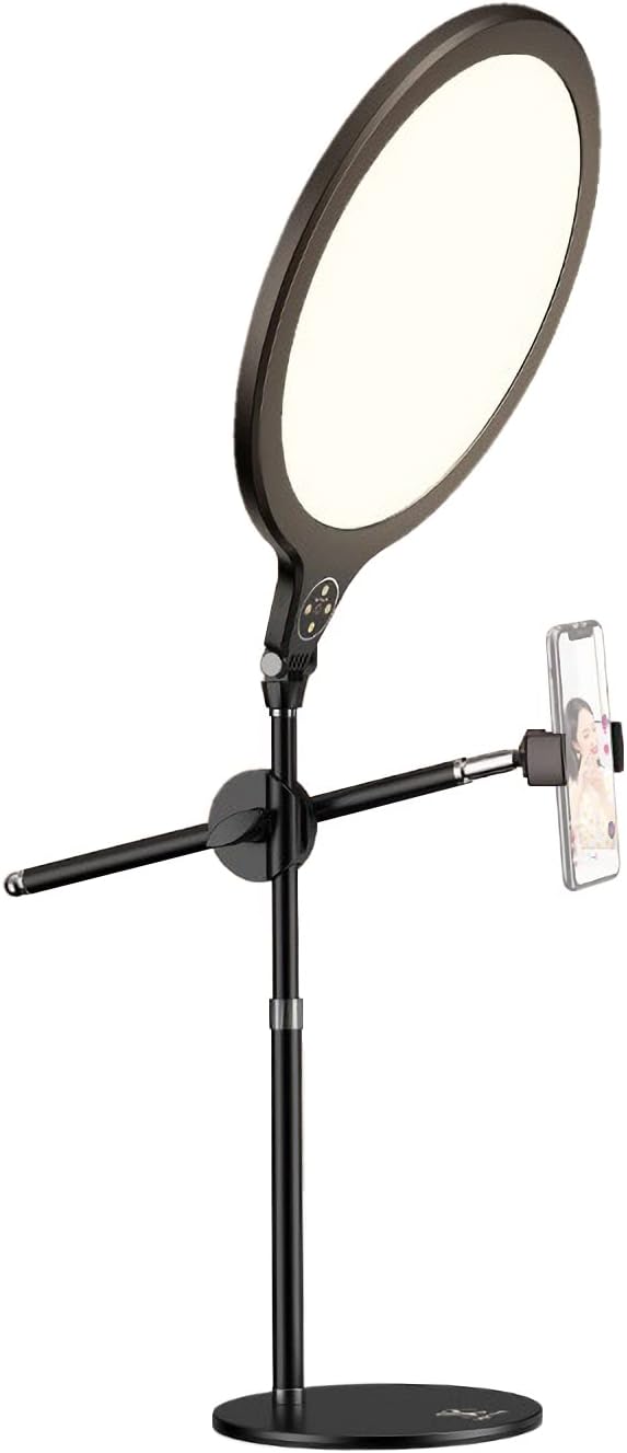 LED Video Conference Lighting Kit with Phone Mount and Adjustable Fill Light O4296