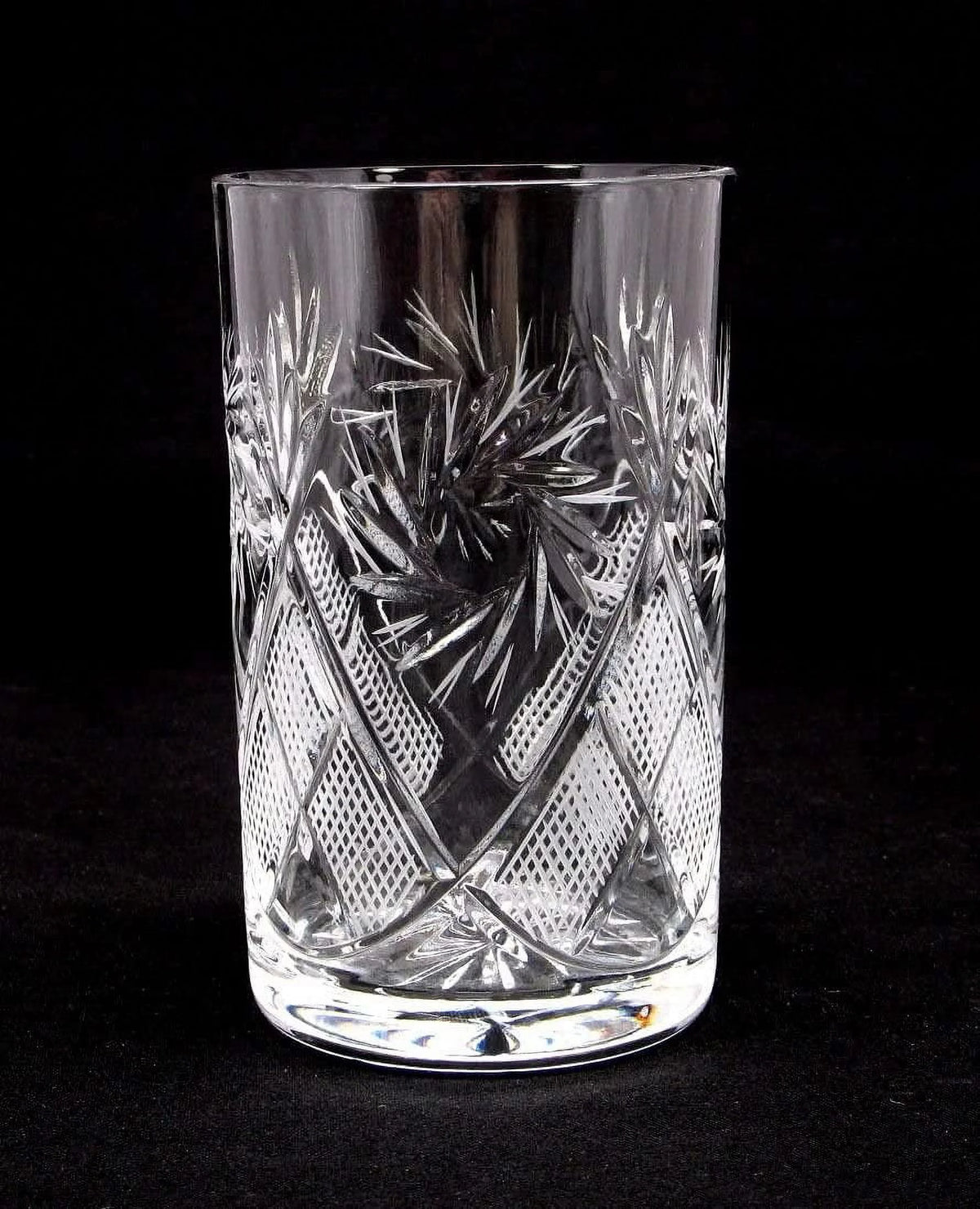 Russian Crystal Hot Tea Glass 8.5 Oz & Metal Glass Holder H427123