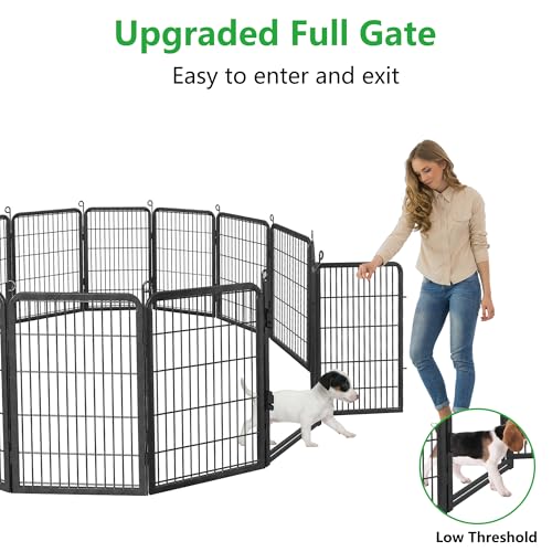 32" Height 10 Panels Metal Dog Playpen X96567