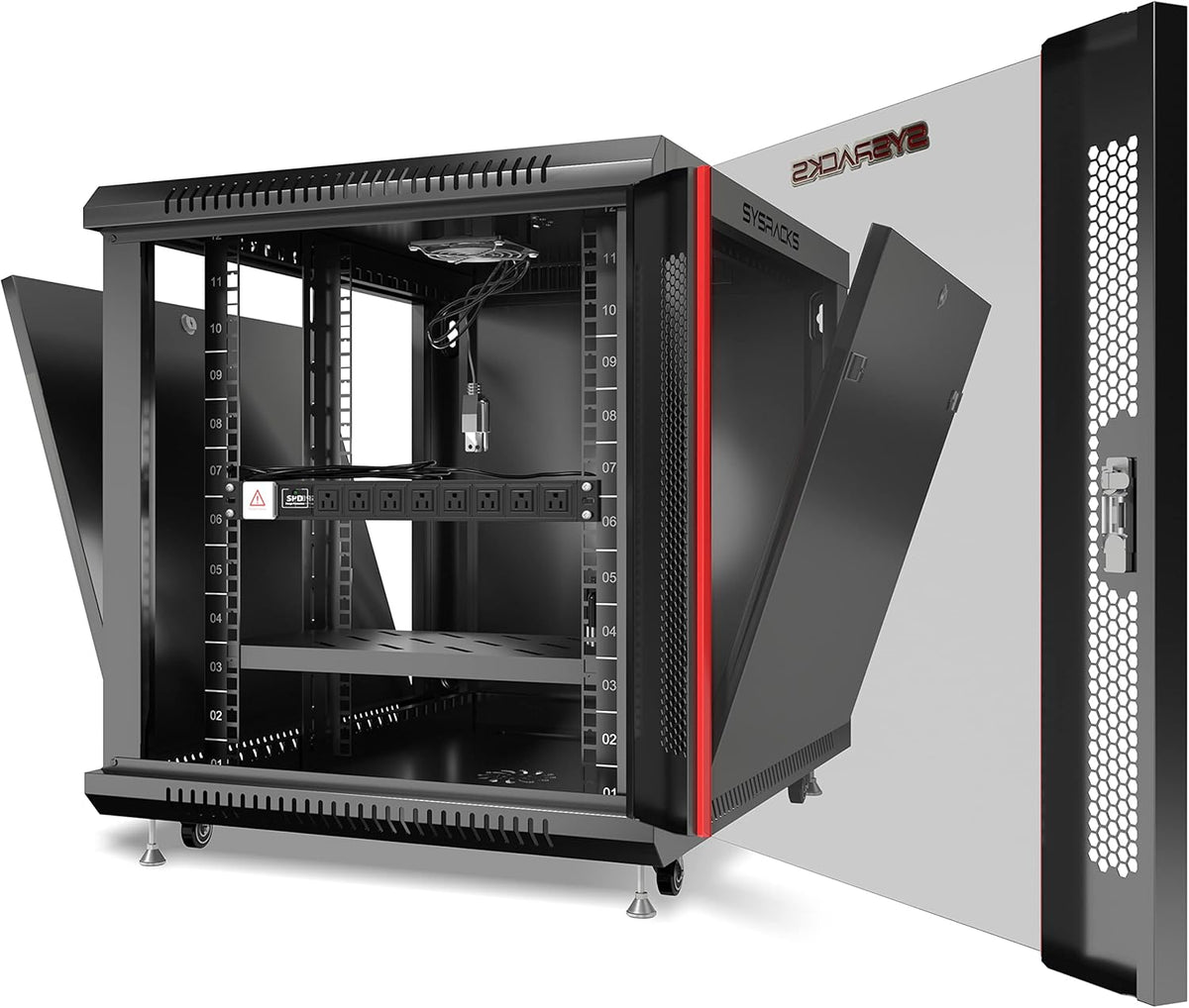 12 U 35 Inch Deep Locking Server Rack Cabinet L2952
