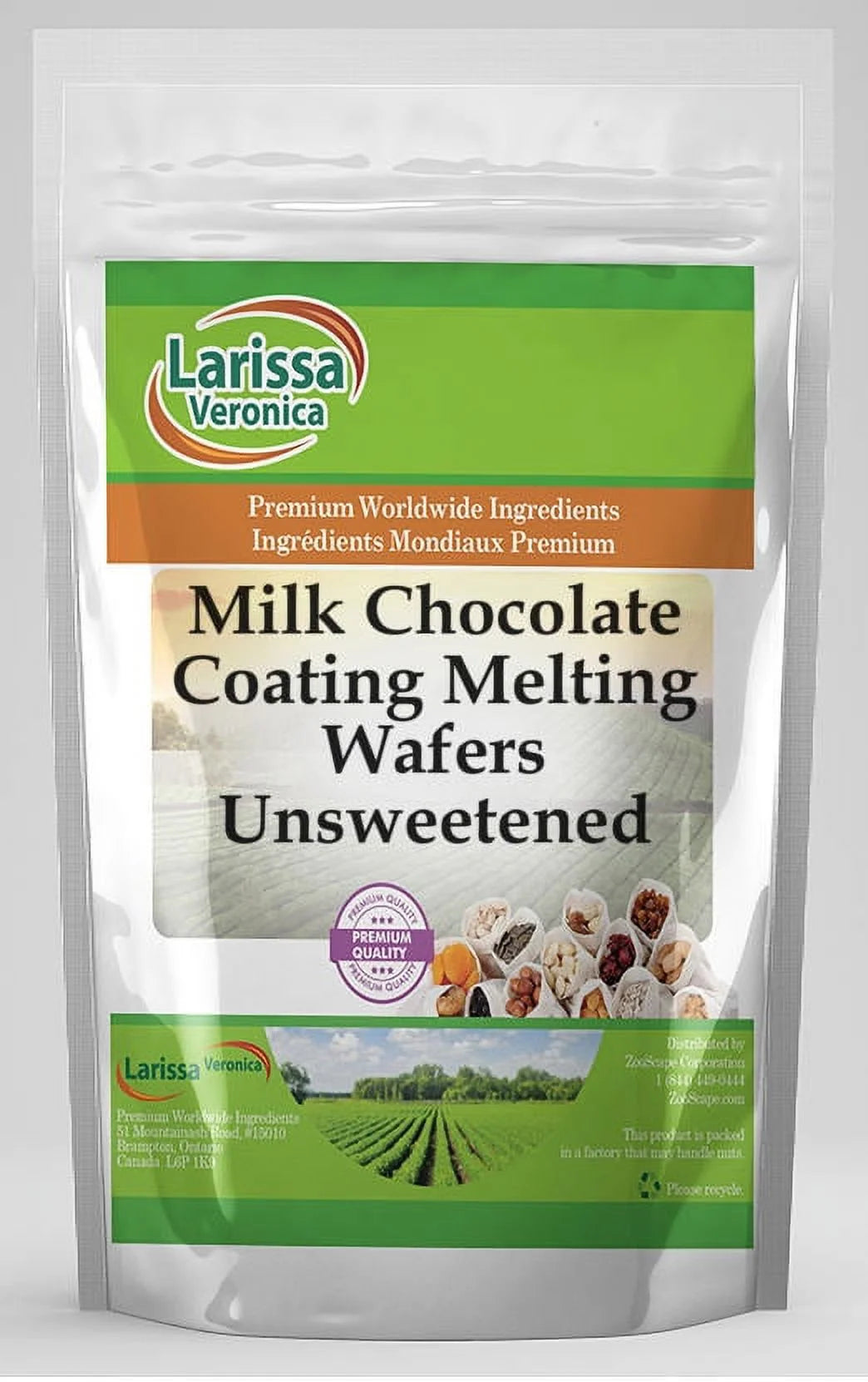 Milk Chocolate Coating Melting Wafers Unsweetened 8 oz 3-Pack Z24966