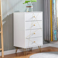 White Wood 4 Drawer Chest of Drawer E8382