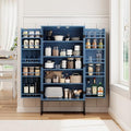 Blue Pantry Cabinet with Adjustable Shelves T81333
