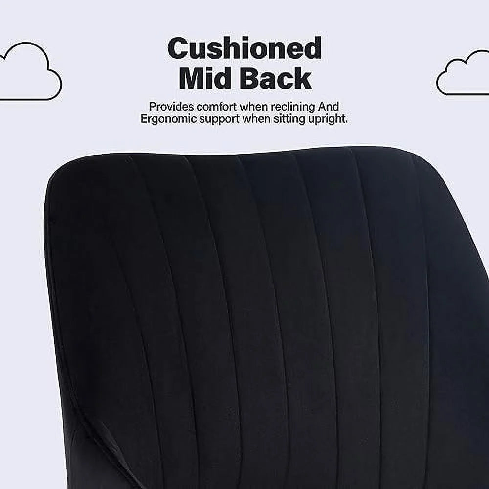 Velvet Tufted Desk Chair with Gold Base M6894