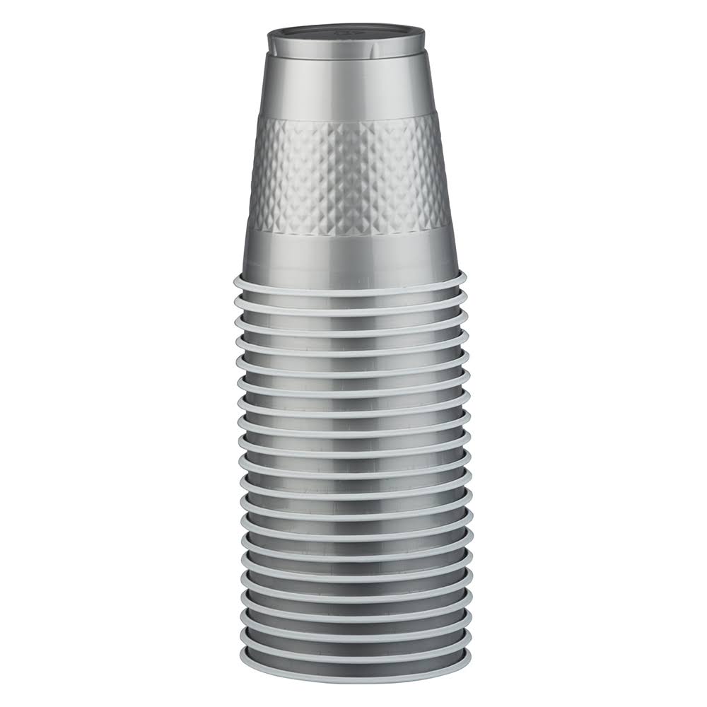 200 Bulk Plastic Cups 12 oz Silver O752860