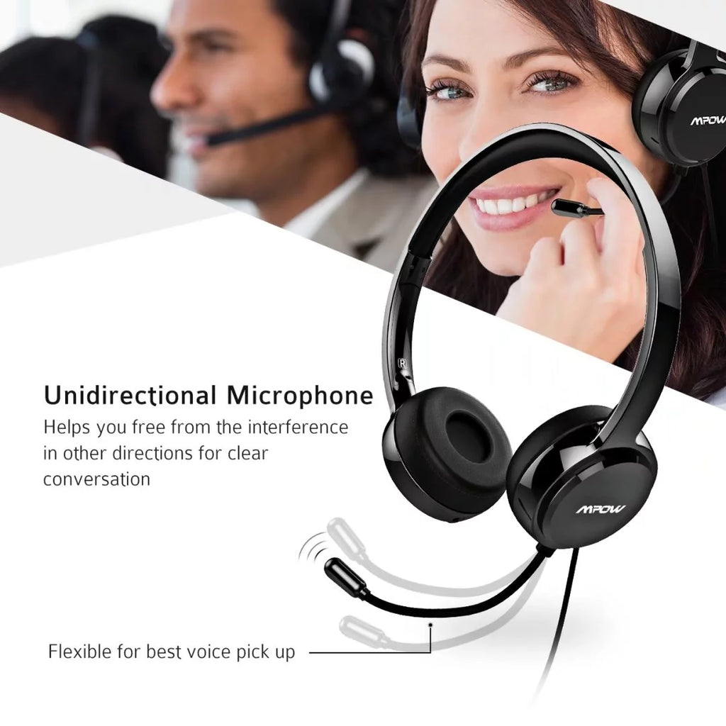 USB Computer Headset with Microphone Noise Cancelling L478