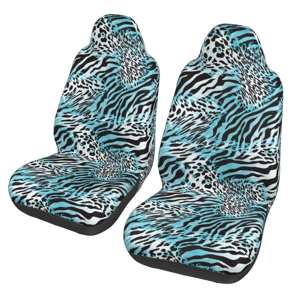 Zebra Leopard Print Car Seat Covers 2 Pack V47308
