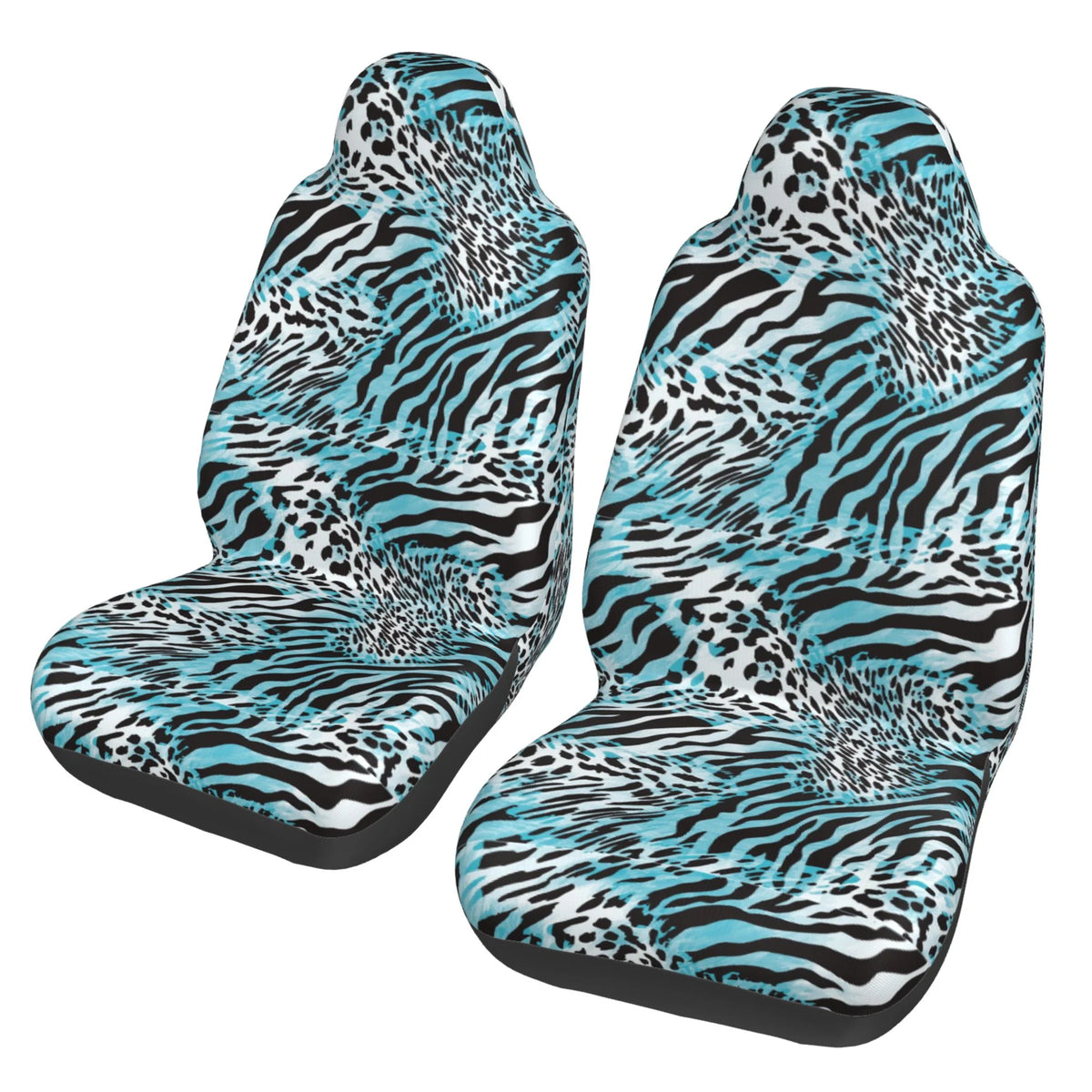 Zebra Leopard Print Car Seat Covers 2 Pack V47308