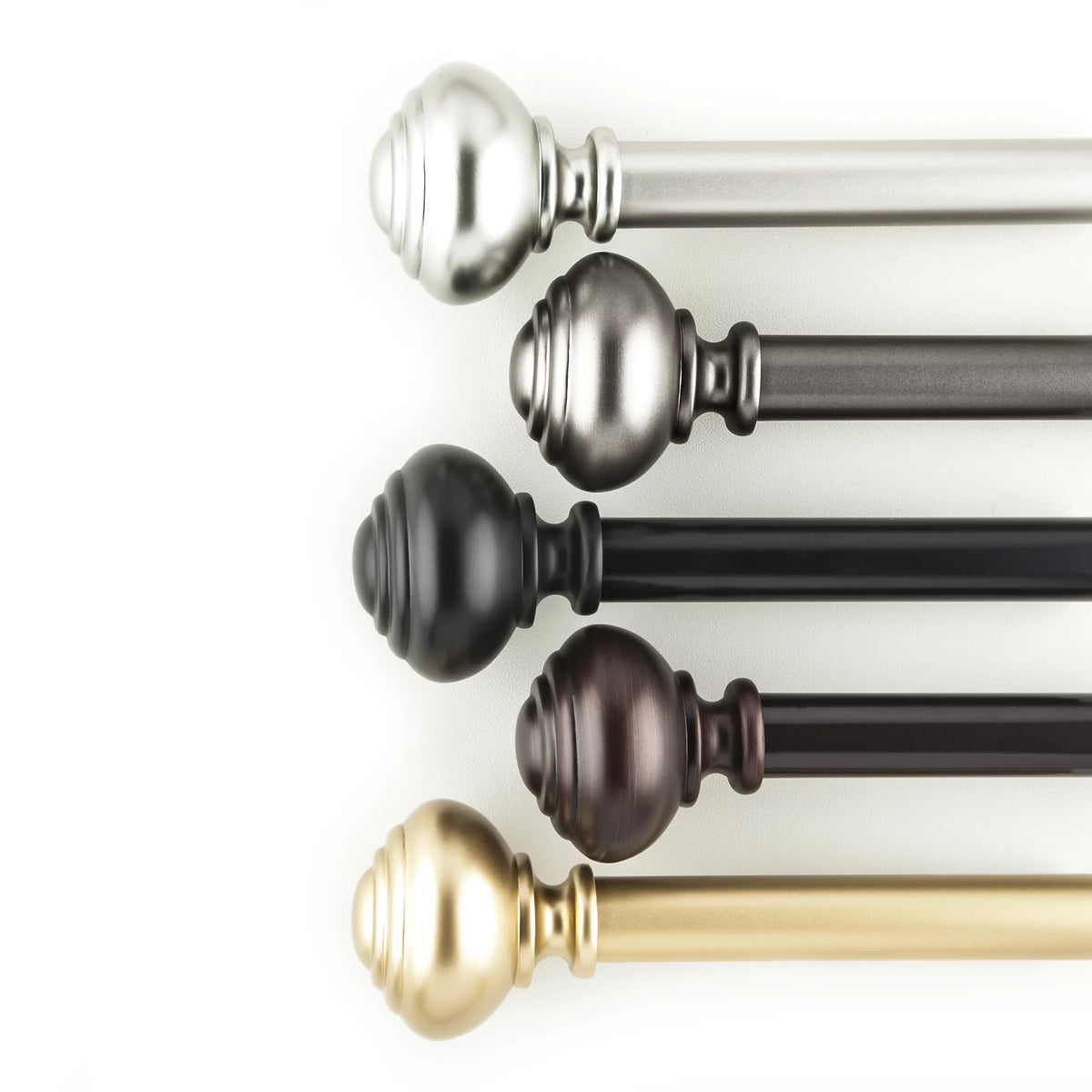 72-144" Curtain Rod with 4 Brackets R27201