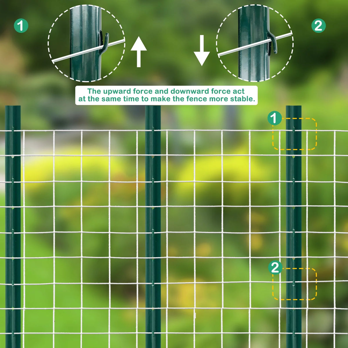 7 Feet Metal Fence Post Pack of 10 G102585