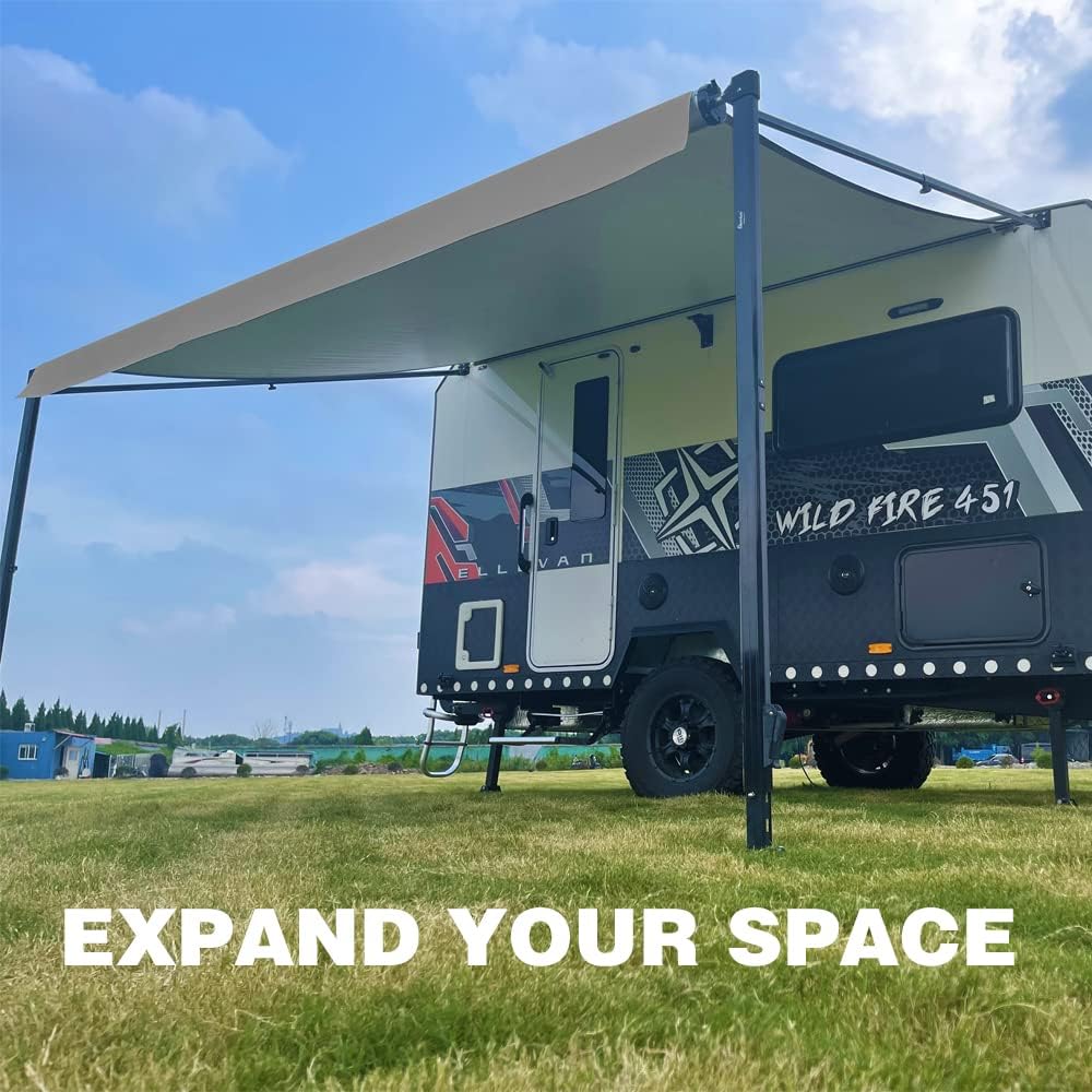 16 Feet Black Vinyl RV Awning Replacement T897565