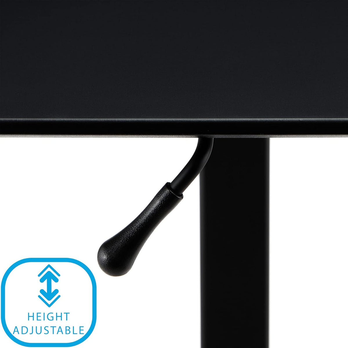 Black Rolling Height Adjustable Laptop Cart Table with Wheels X463210