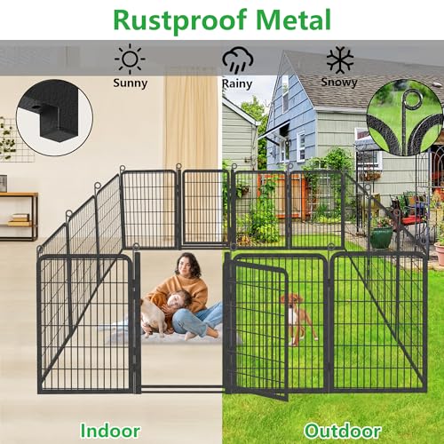 32" Height 10 Panels Metal Dog Playpen X96567