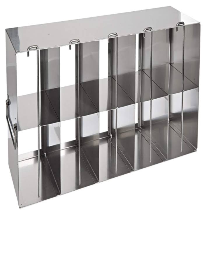 Stainless Steel Freezer Racks for 96 & 384-Well Microtiter Plates, Holds 90 w/Lids, or 100 W/O Lids I9014