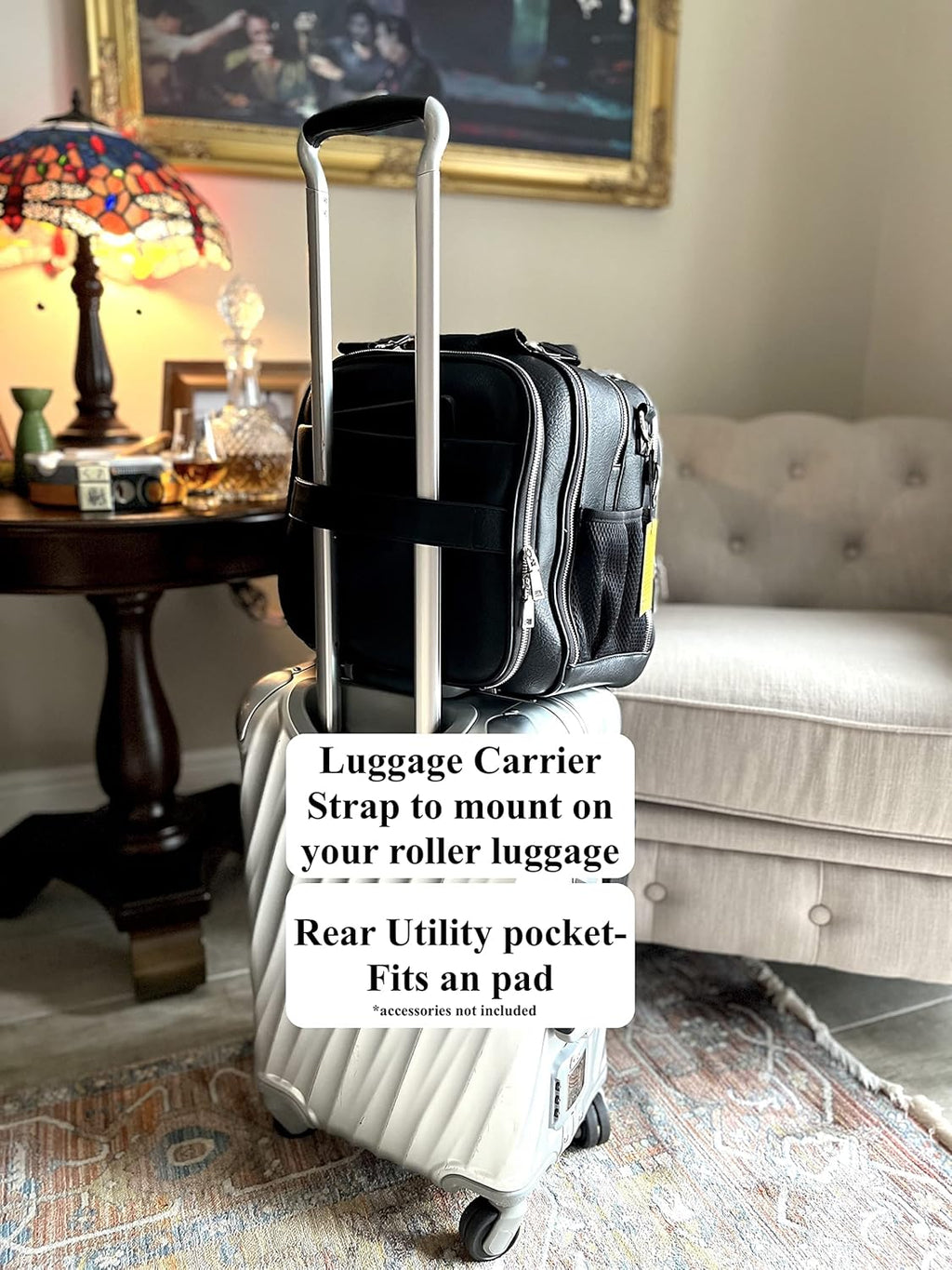 Aviation Flight Bag with Exterior Pockets and Zipper Storage U39524