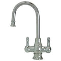 Satin Gold Hot & Cold Water Faucet with Curved Handles A25517