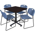 Square Breakroom Table with 4 Stack Chairs I133475