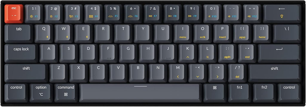 Compact 61-Key Bluetooth Wireless Mechanical Keyboard with Brown Switch V520292