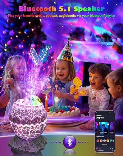 Galaxy Projector with White Noise, Bluetooth Speaker, Timer and Remote J777