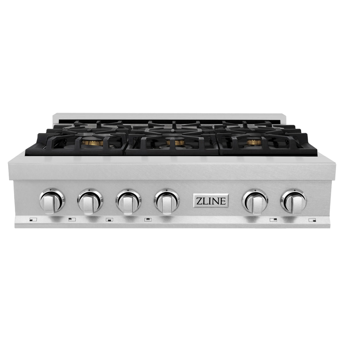 36 in. Stainless Steel Gas Rangetop with 6 Brass Burners H586810