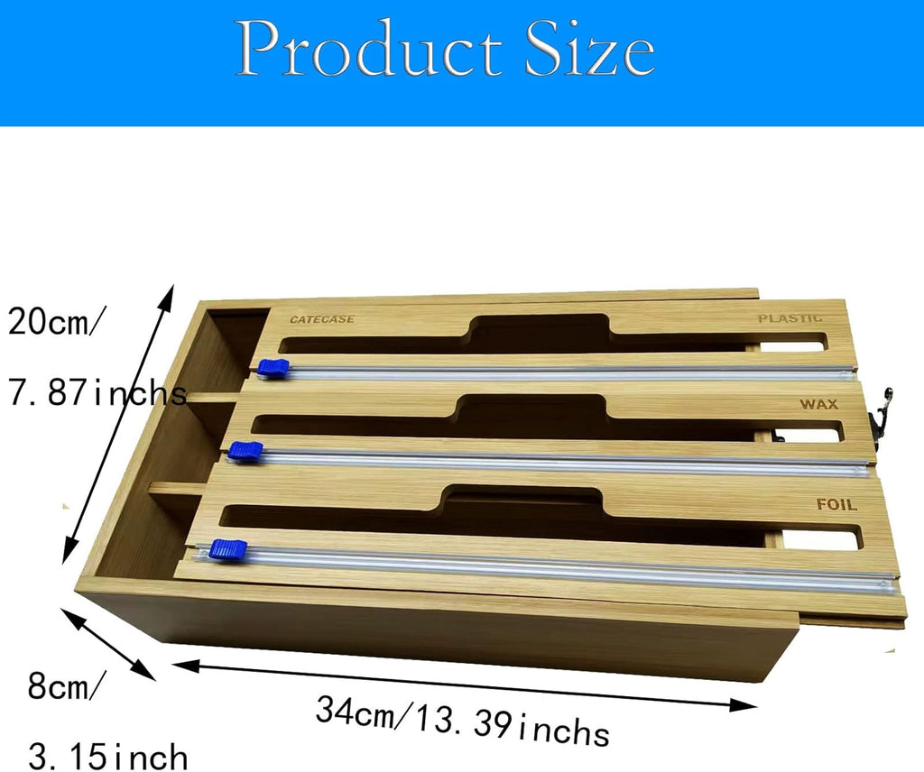 3 in 1 Plastic Wrap Dispenser with Slide Cutter Y773