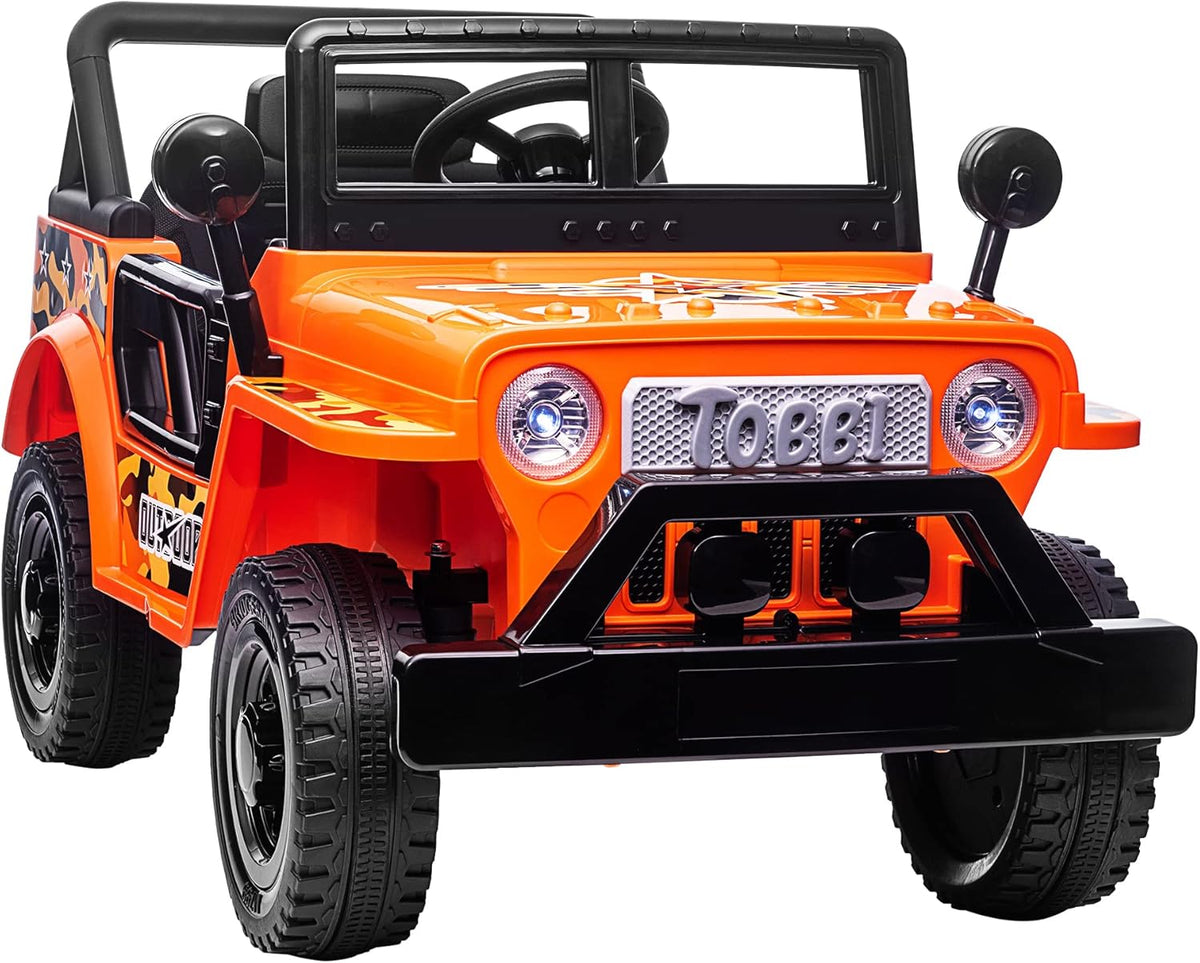 12V Kids Ride On Truck Car with LED Lights Openable Doors E171101