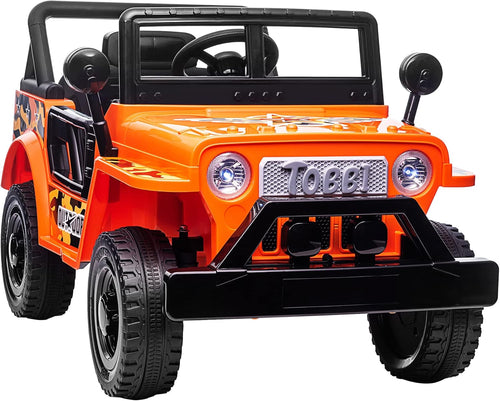 12V Kids Ride On Truck Car with LED Lights Openable Doors E171101