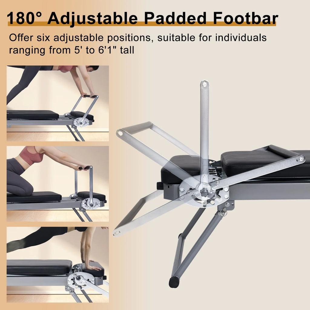 Foldable Pilates Reformer Machine with Spring S3135
