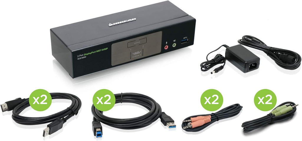 2-Port 4K DisplayPort KVMP Switch with HDMI and DisplayPort Out USB 3.0 and RS-232 V777927