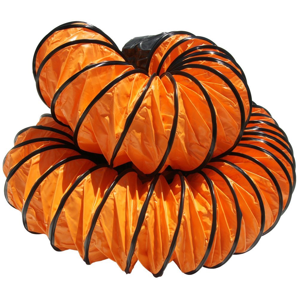 Orange Ventilation Duct Hose 8ID x 25' Length O22492