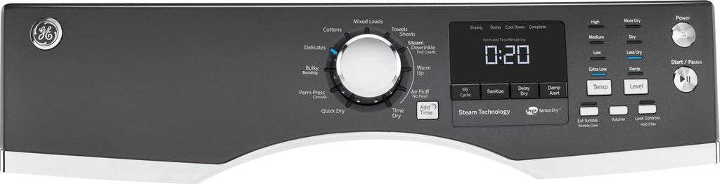 Gray Electric Dryer with Steam U7637