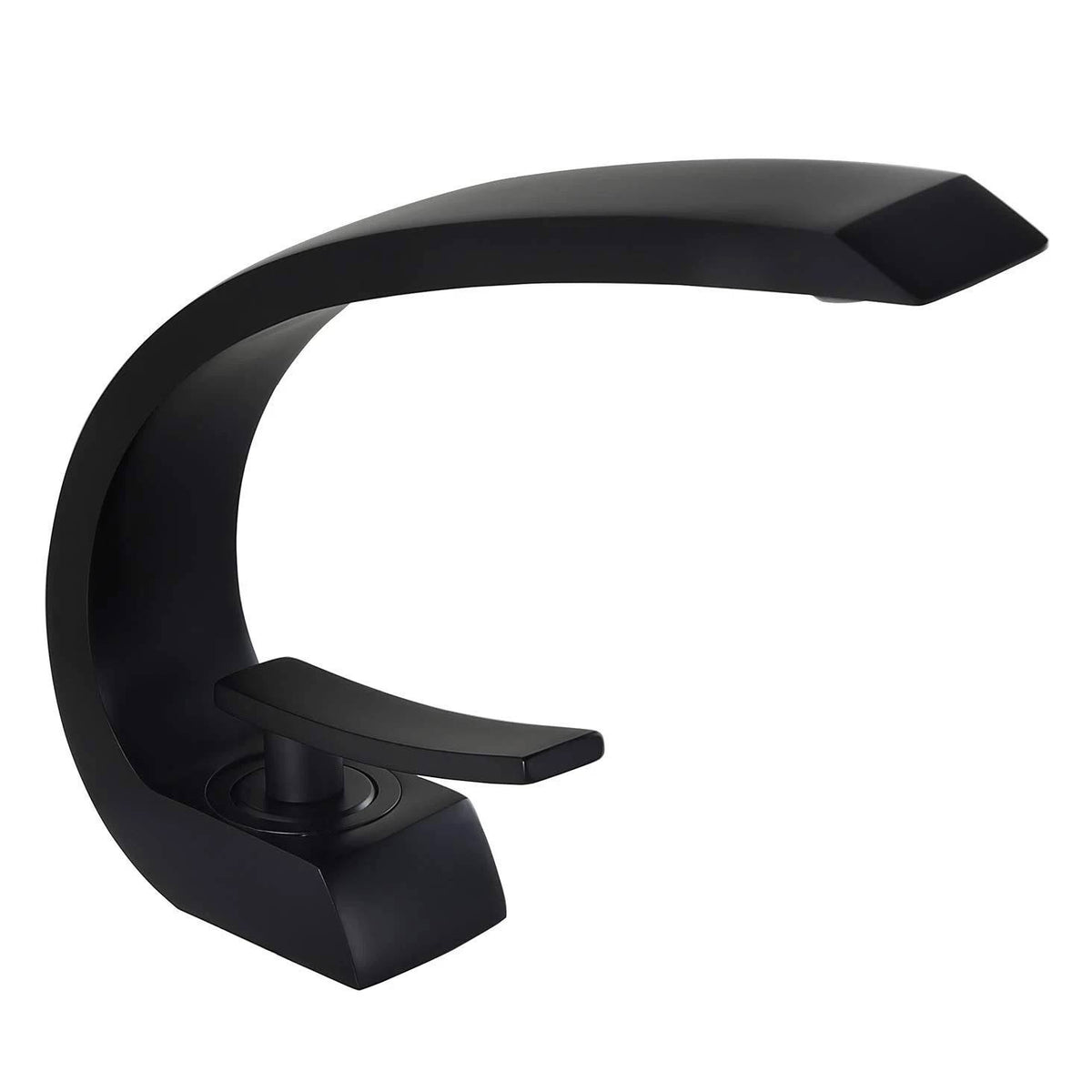Matte Black 1-Handle Sink Faucet with Pop Up Drain D836