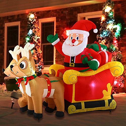 6 FT Inflatable Christmas Yard Decoration with Built-in LED A21129