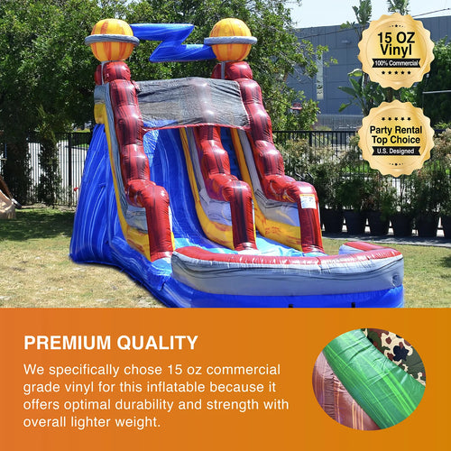 15' Inflatable Water Slide with Splash Pool B1813