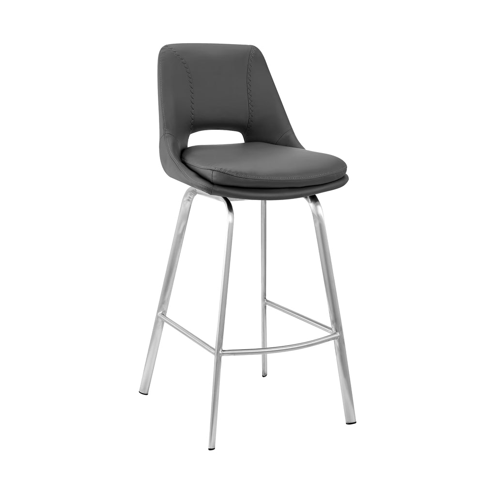 Gray/Steel Swivel Counter Stool B207766