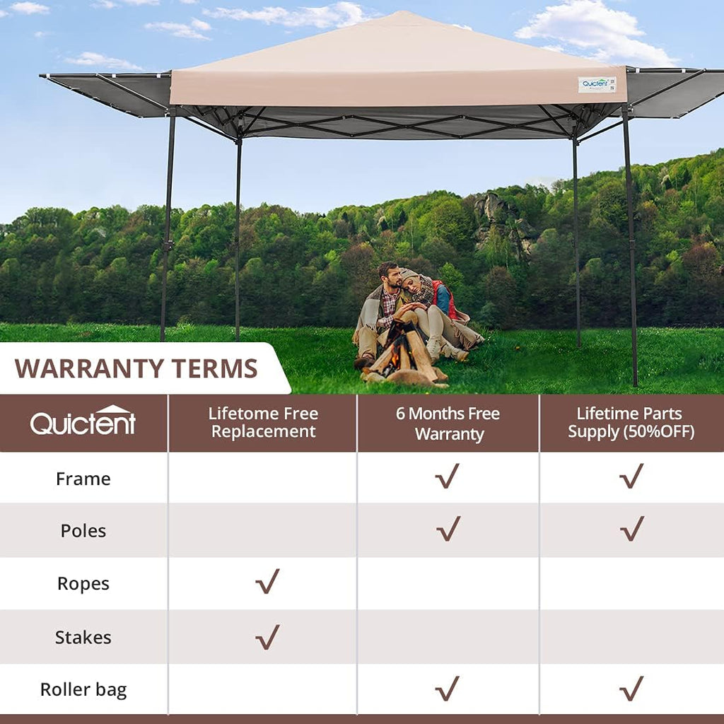 10x15.7 ft Pop up Canopy Tent with Wheeled Bag Q374