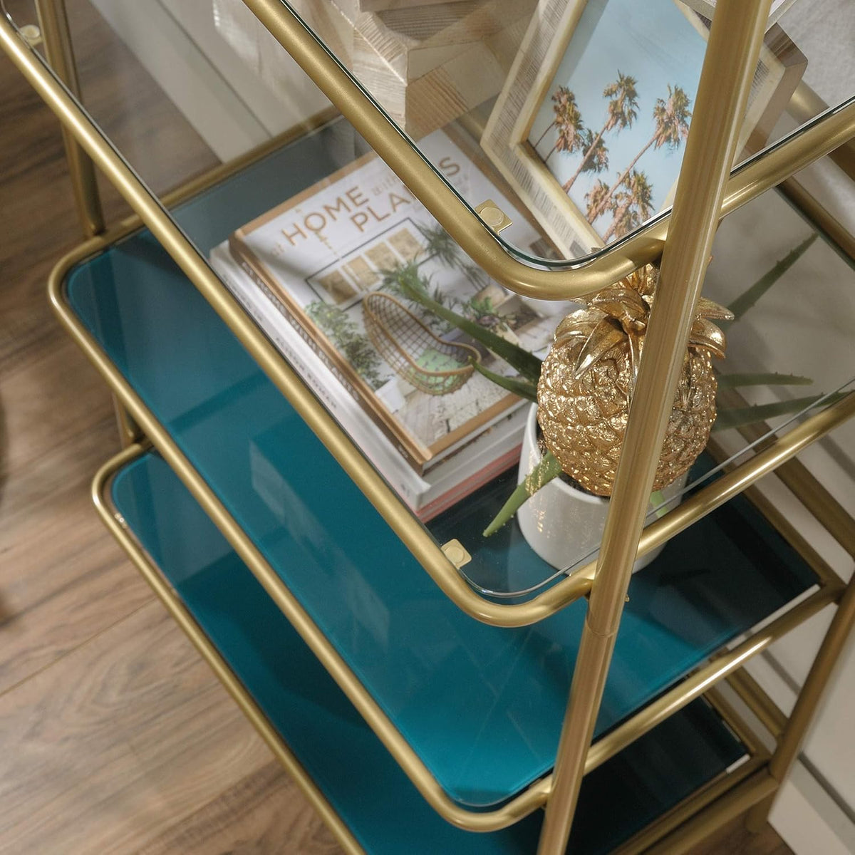 Bookcase, Satin Gold Finish R79641
