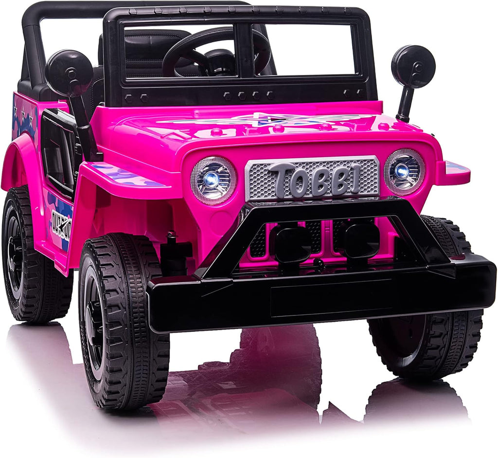 12V Kids Ride On Truck Car with LED Lights Openable Doors E171101