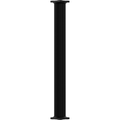 Round Non-Tapered Fluted Textured Black Aluminum Column V91720