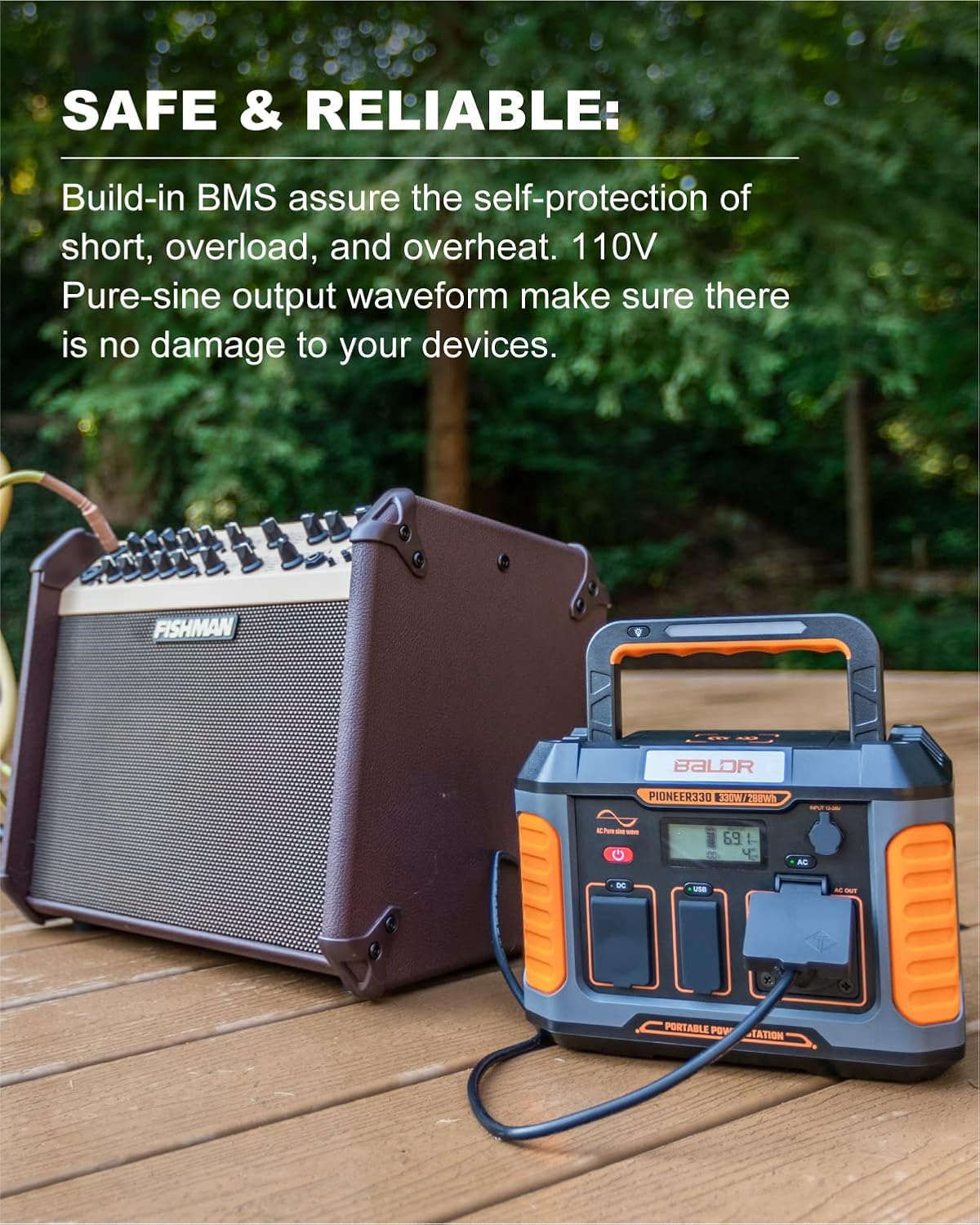 Portable Power Station 330W 288Wh Lithium Battery A413