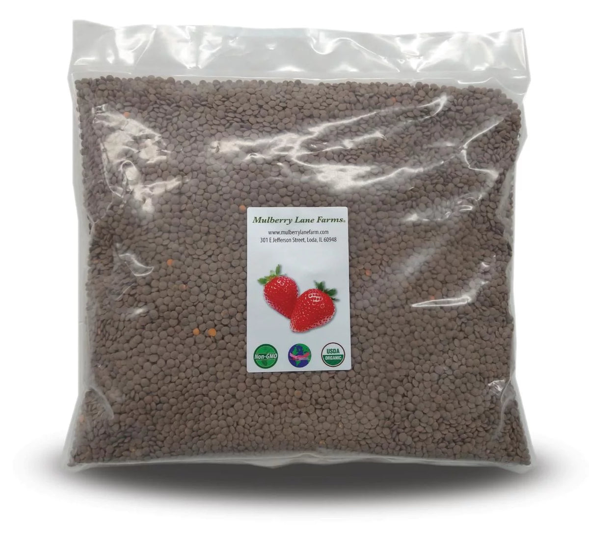 Brown Lentils 5 Pounds Organic Non-GMO D8382