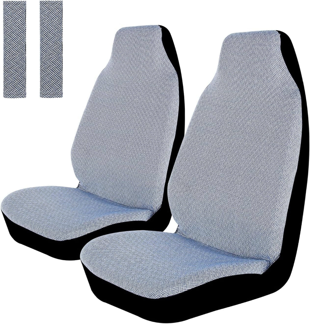 Colorful 4pc Front Seat Covers with Seat-Belt Pad Protectors Q561