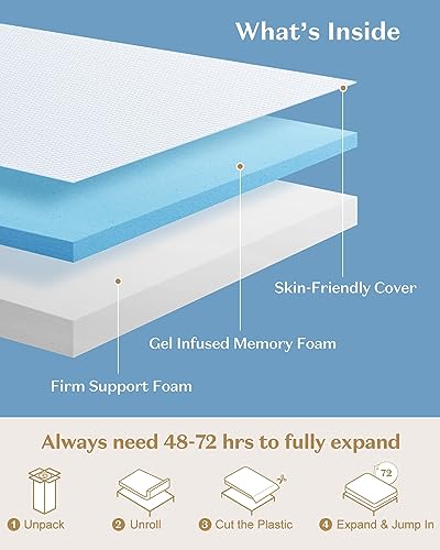 Firm 3 Inch Memory Foam Mattress Topper Full Size H27203