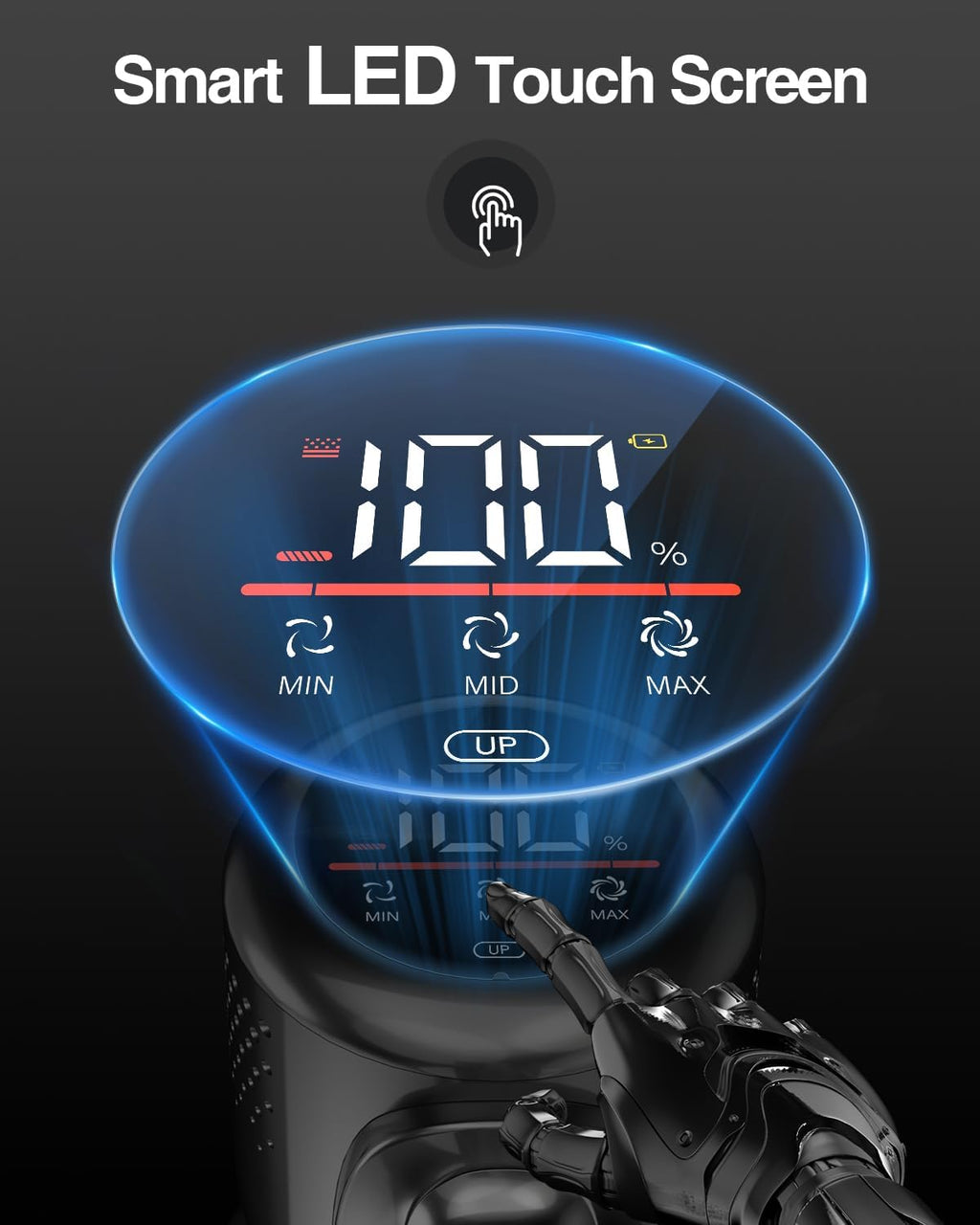 Cordless Stick Vacuum Cleaner with Touch Screen, Anti-tangle Brush B38699