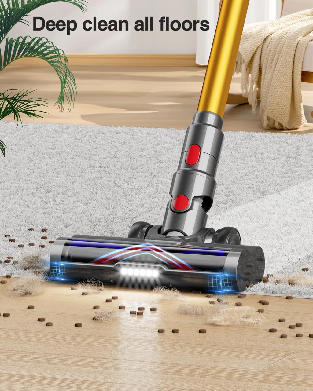 Cordless Stick Vacuum Cleaner with Touch Screen, Anti-tangle Brush B38699