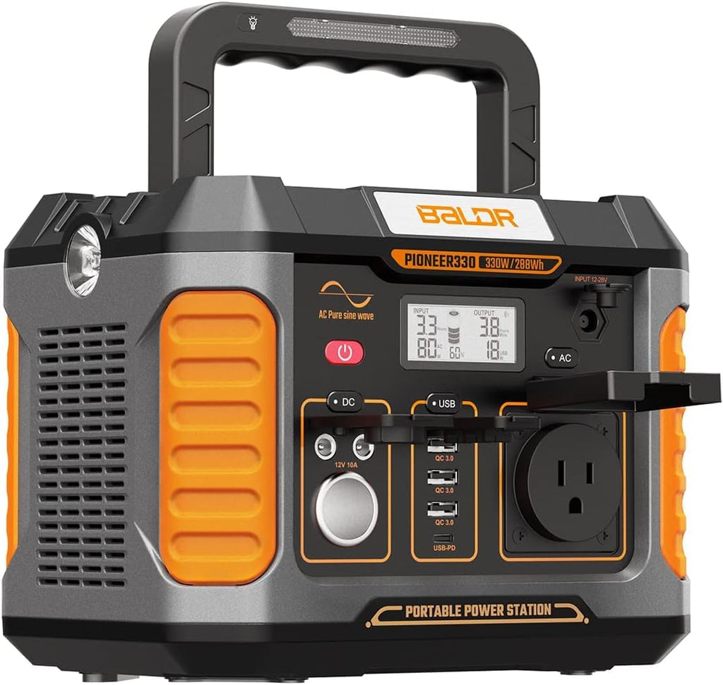 Portable Power Station 330W 288Wh Lithium Battery A413