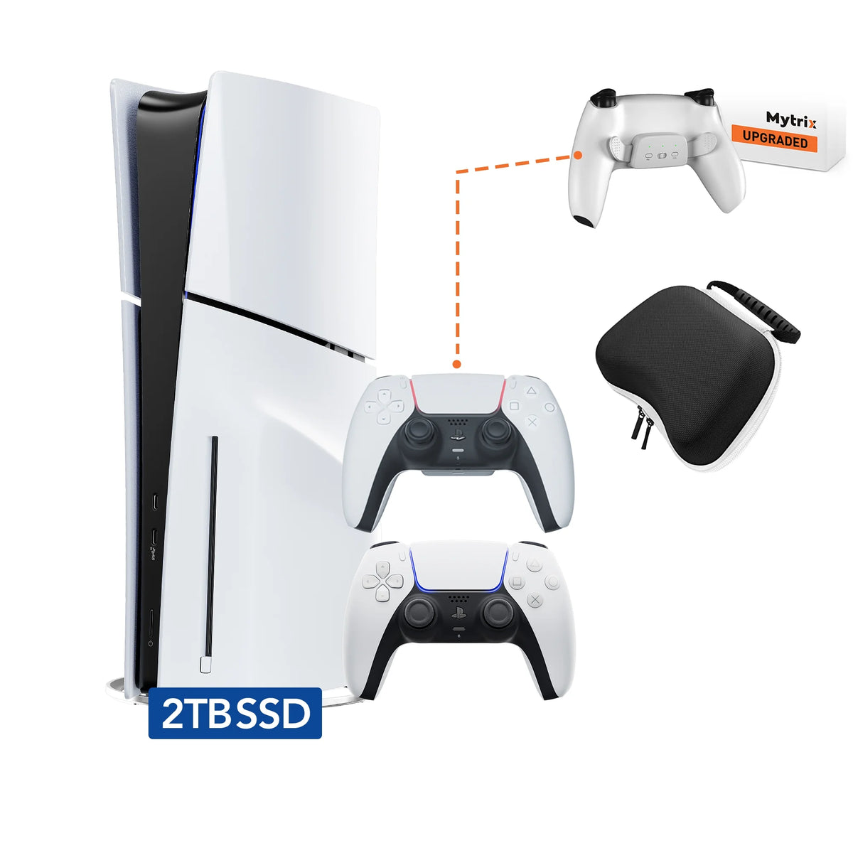 PlayStation 5 Slim Disc 2TB SSD Edition Bundle with Additional Controller and Hard Shell Protective Controller Case U337