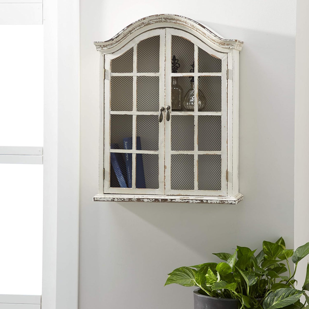 Wood Metal Wall Cabinet R22862