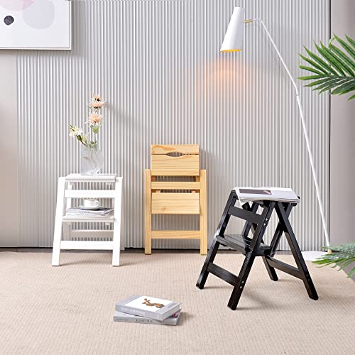 Folding Wooden Step Stool W55326